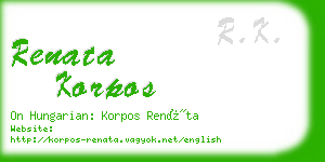 renata korpos business card